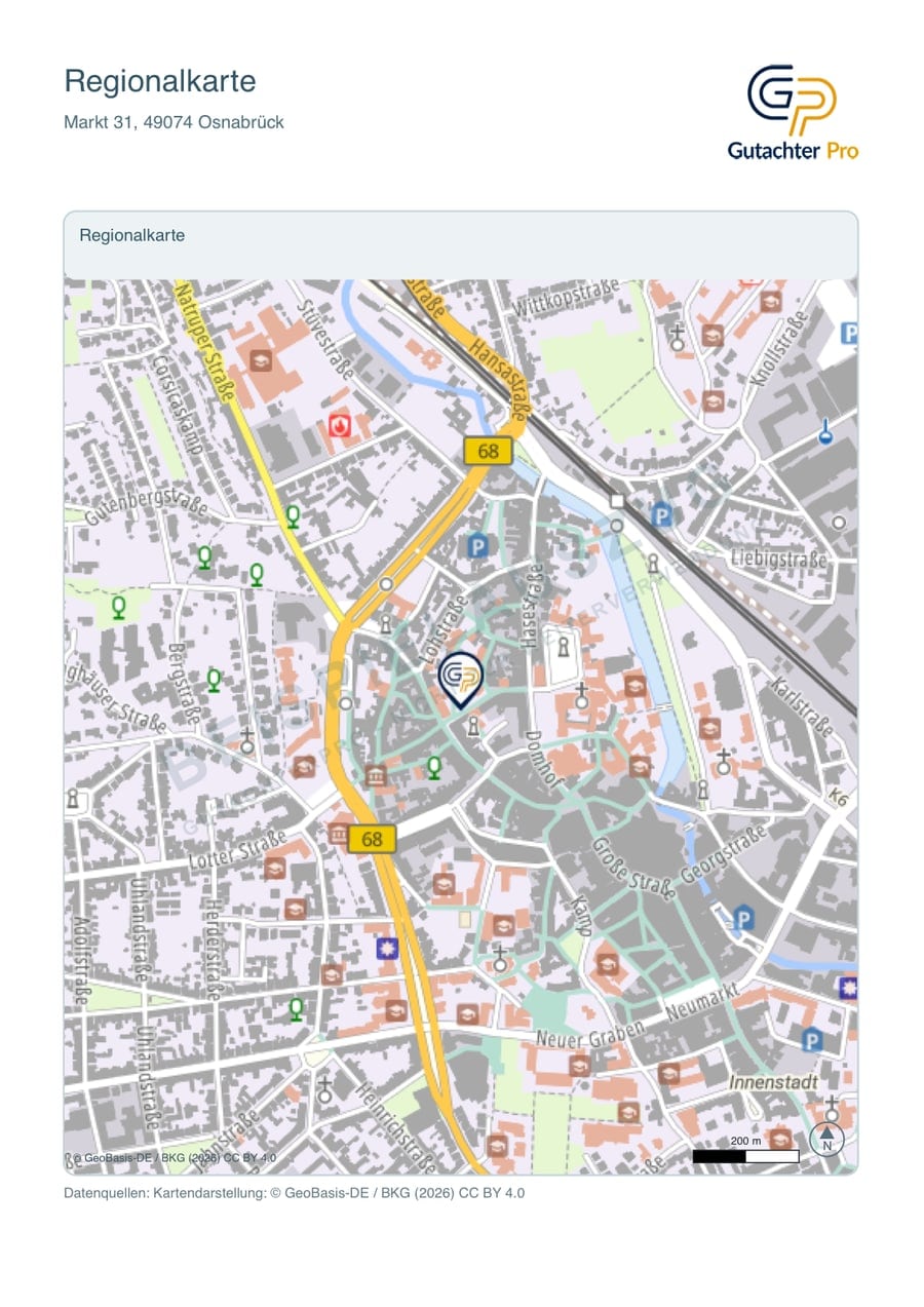 PDF-Auszug Regionalkarte für Markt 31, Osnabrück