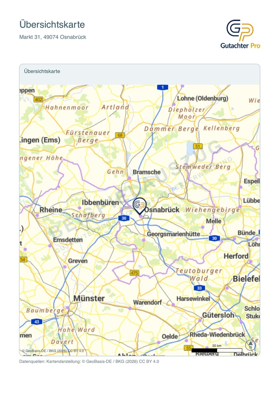 PDF-Auszug Übersichtskarte für Markt 31, Osnabrück